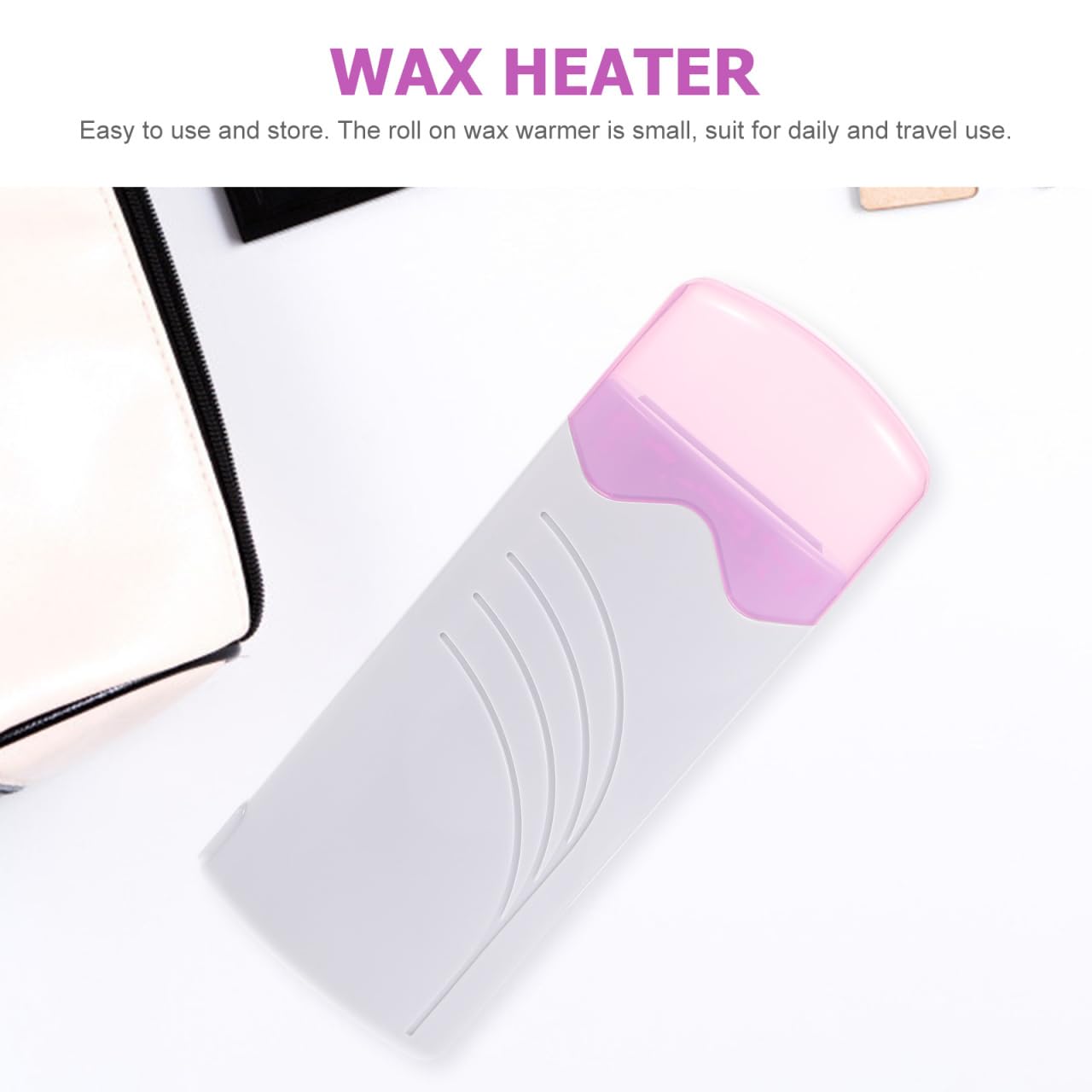 Hemoton Roll on Wax Heater Electric Hair Removal Wax Warmer for Facial Body Use Compact 7.36X2.95X1.65 Inch Safe Depilatory Device Suitable for Women Men