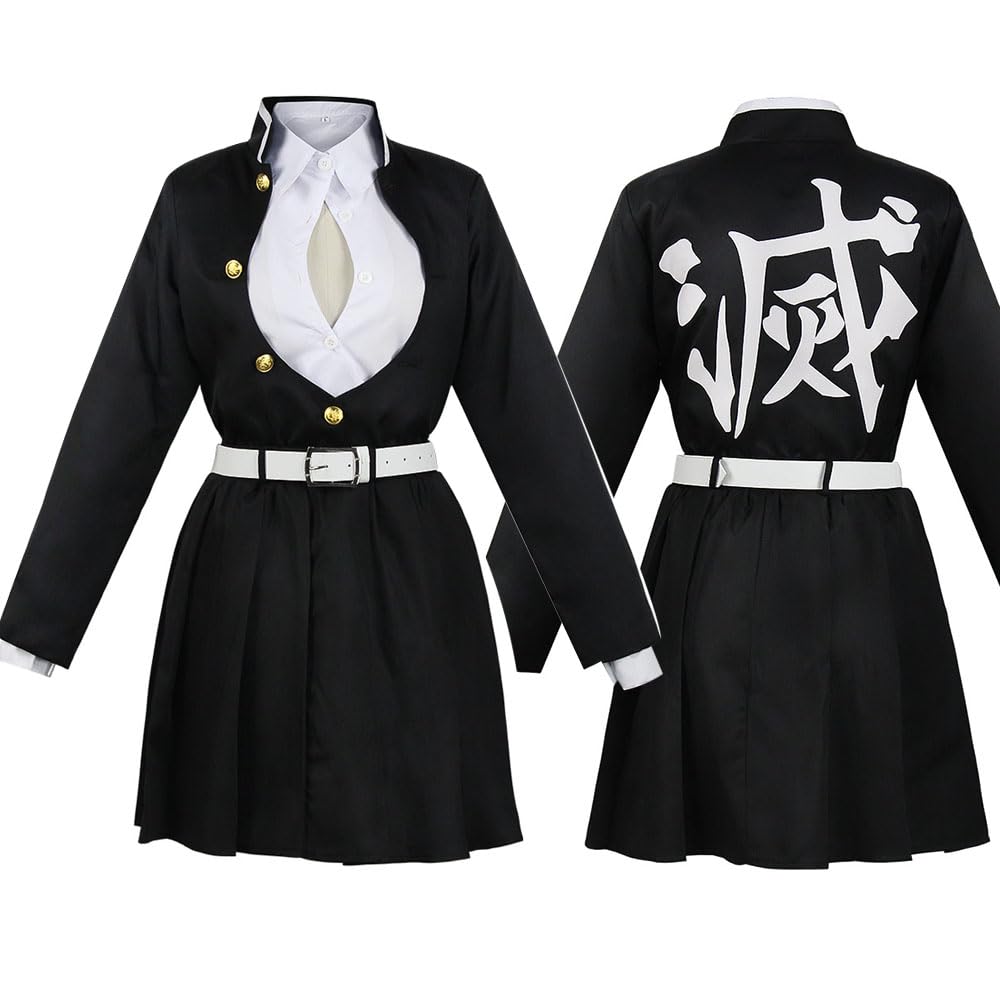 Anime Dämon Kanroji Mitsuri Cosplay Kostüm Kimetsu Kimono Set Erwachsene Kinder Halloween Karneval Party
