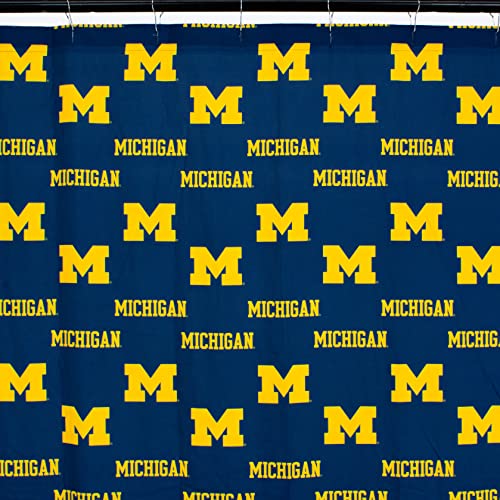 Image of College Covers Everything Comfy Michigan Wolverines Bright and Colorful Shower Curtain Cover 70 inch x 72 inch