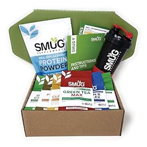 9 Day Diet and Detox Package by SMUG Supplements – Weight Loss Plan with Green Tea, Garcinia Cambogia, Active Blend, Aloe Vera, Psyllium Husk and Low Calorie Protein Shake Powder (Vanilla)