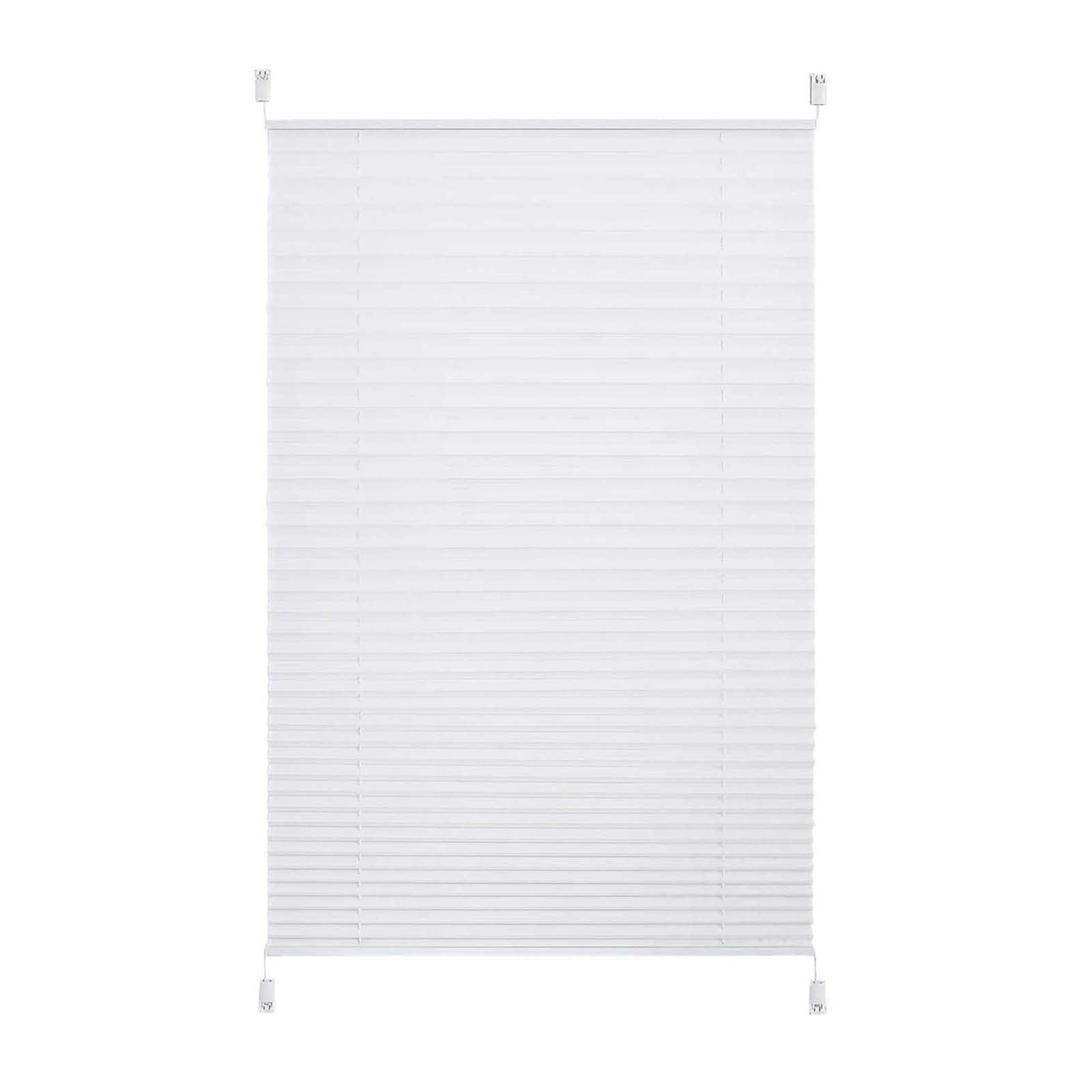 Tende Plissettate 56 x 175 cm Montaggio a Clip, Protezione Solare e Privacy, Kit di Montaggio Incluso Tenda Avvolgibile Plissettata Oscurante Senza Fori per Cucina, Bagno, Bianco