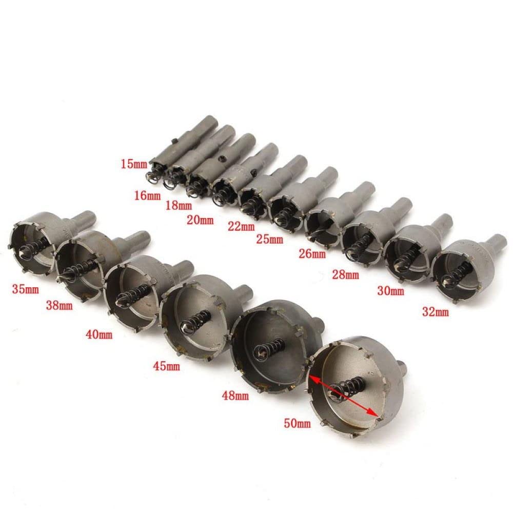 1 Uds., Broca con núcleo de punta de carburo, sierra de orificio para trabajo de metales para perforación de Metal de aleación de acero inoxidable, broca de 15-100mm, 55mm