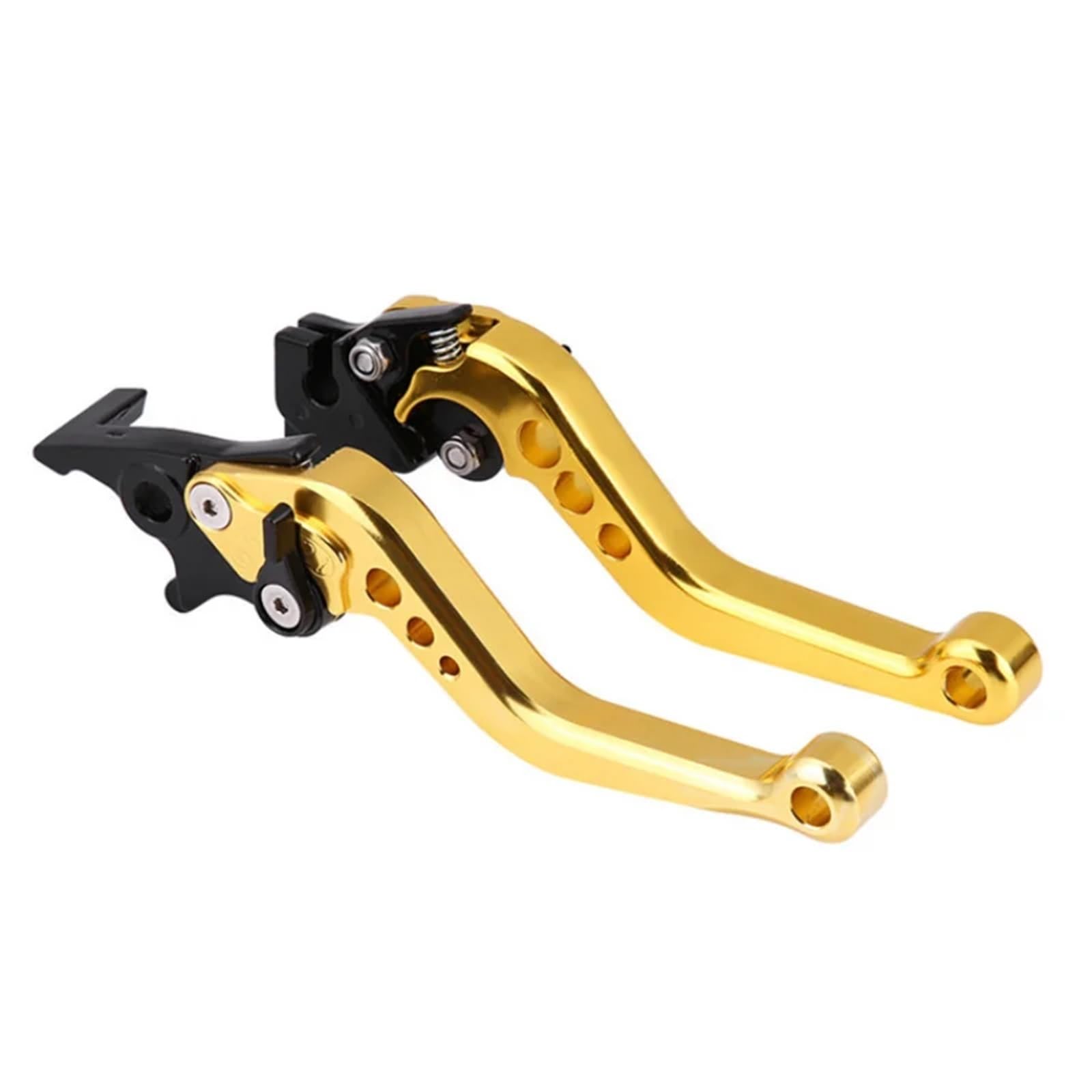 HGATSFGD CNC Alloy Motorcycle Brake Handle Universal Fit for Motorbike Modification CNC Motorcycle Clutch Drum Brake Lever Handle Brake Handle Motorbike Brake Levers(Gold)