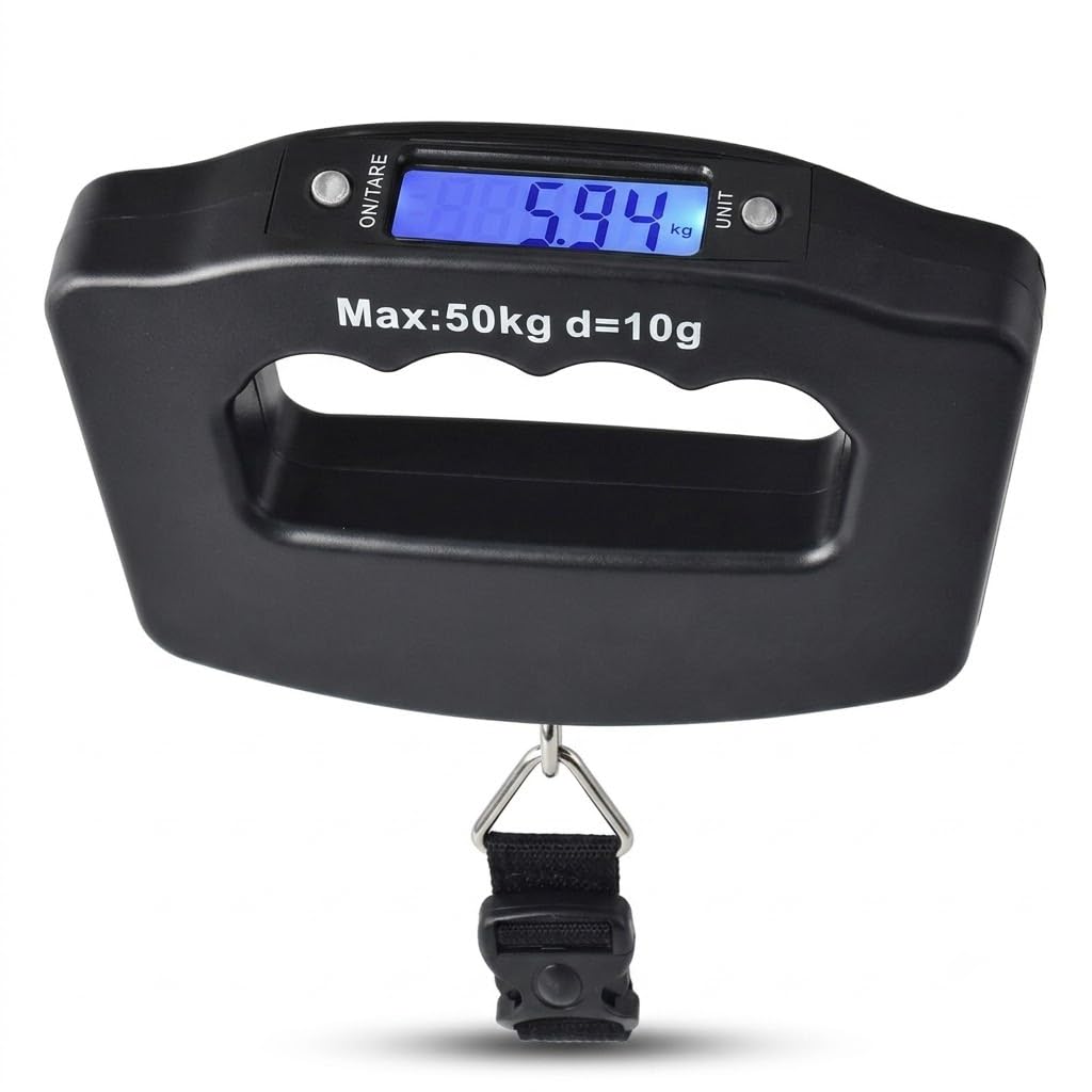 DRUMSTONE ( 2026 Brings 5 Years WARRANTY ) Portable Digital Hanging Weighing Scale for Luggage, Grocery, and Industrial Use (50kg/10g)-image-9