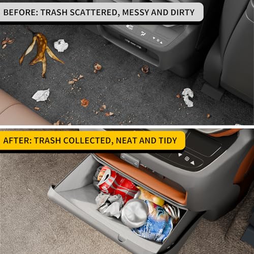 Image of Trash Can Compatible with 2023-2025 2026 Honda Pilot Trash Bin Magnetic-Closure Garbage Can Magnetized Trash Bin Extra Rear 2nd Row Storage Box for 2024 Pilot Accessories