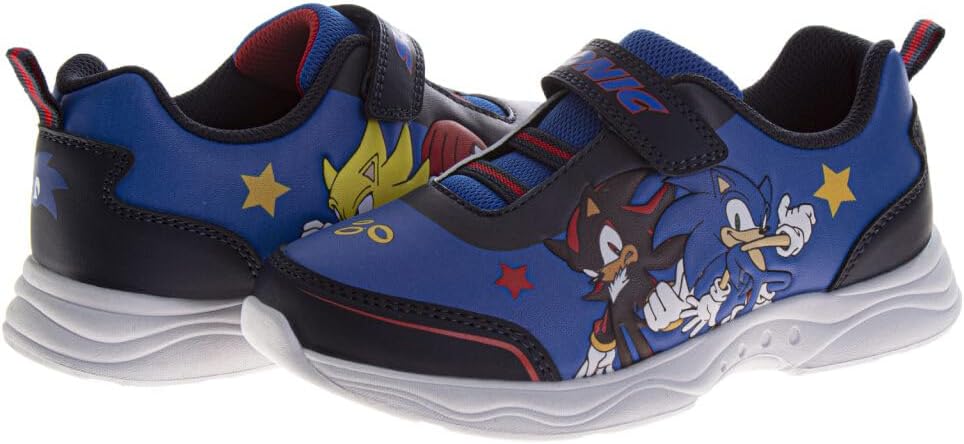 Disney Boy Girl Lilo & Stitch Ninja Turtle Spiderman Sonic The Hedgehog Shoes Laceless Slip on Strap Tennis Runner Athletic Sneakers for Kids Sizes: 10 Toddlers 11-13 Little Kid 1-4 Big Kid - Image 4