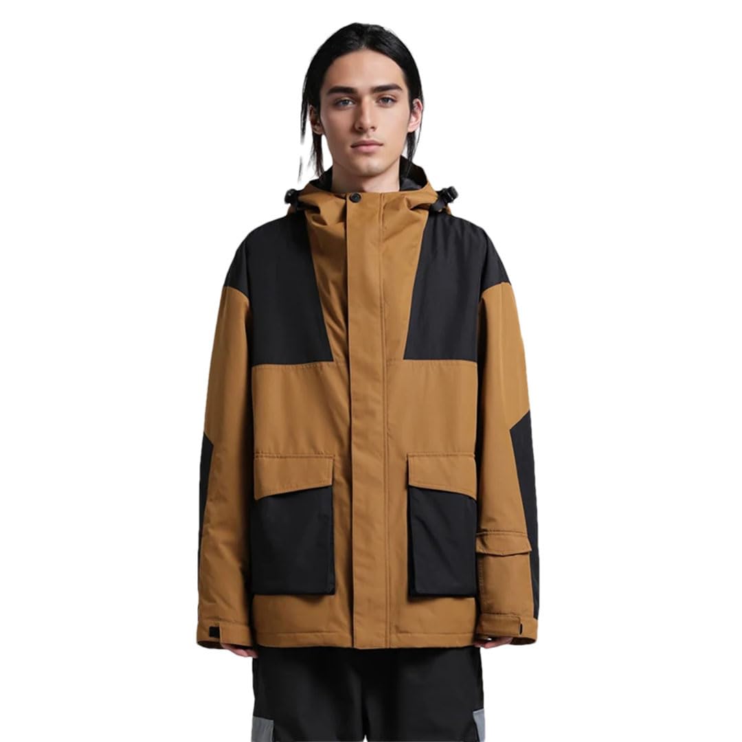 Damska kurtka narciarska pojedyncza deska kontrastujące łączenie luźne sporty outdoorowe profesjonalny płaszcz narciarski kolor 11 XXL, Kolor 11, XXL