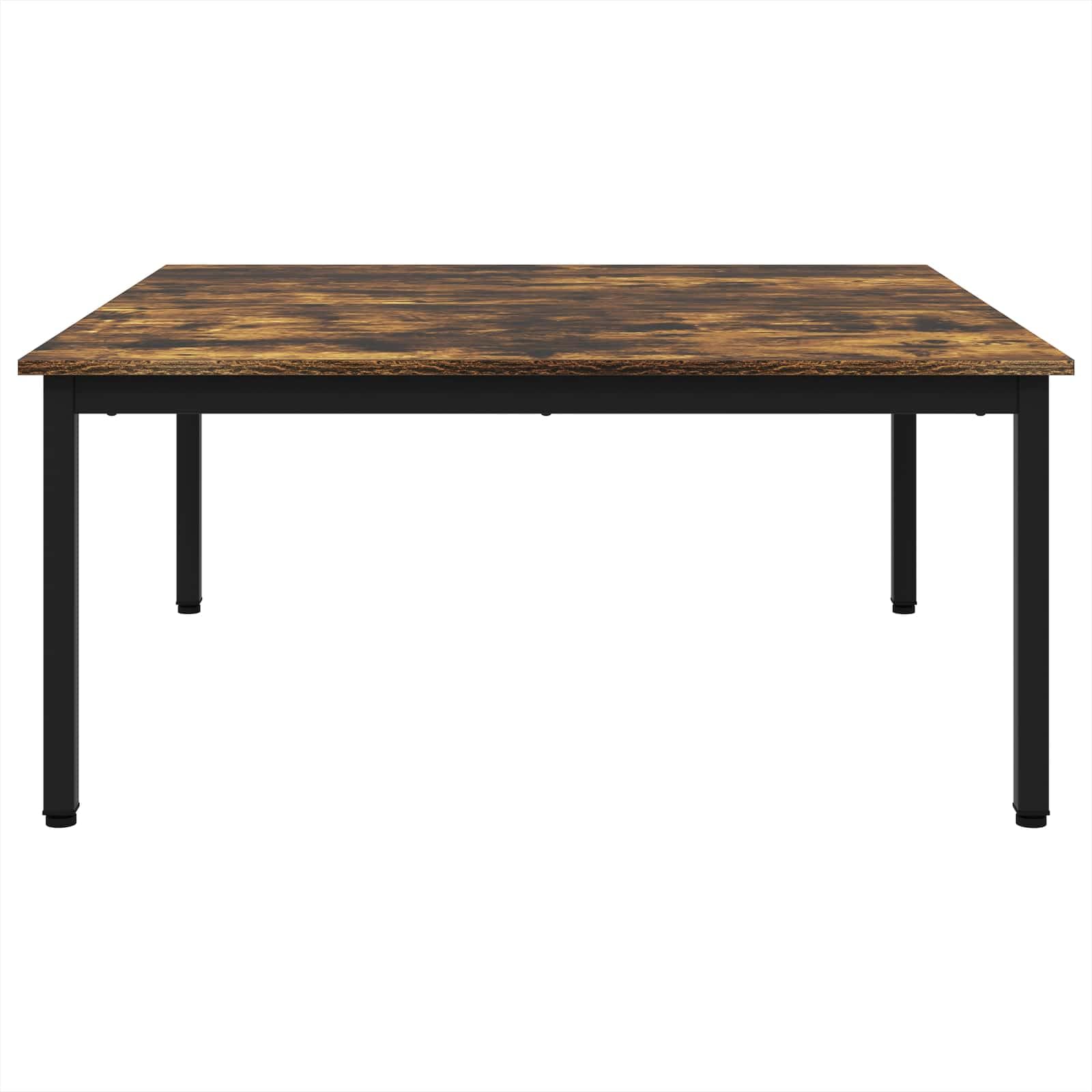 Couchtisch Raucharbe 100 x 100 x 45 cm Holzwerkstoff, moderner rechteckiger Wohnzimmertisch mit stabilen Metallbeinen, pflegeleichte Oberfläche für Getränke und Dekoration, Räume und Familienfeiern