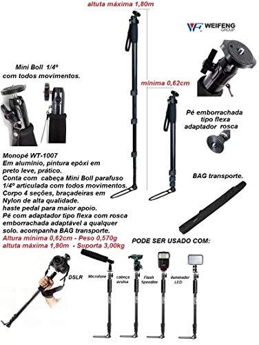 Weifeng W1007 Monope Greika para Câmera e Vídeos