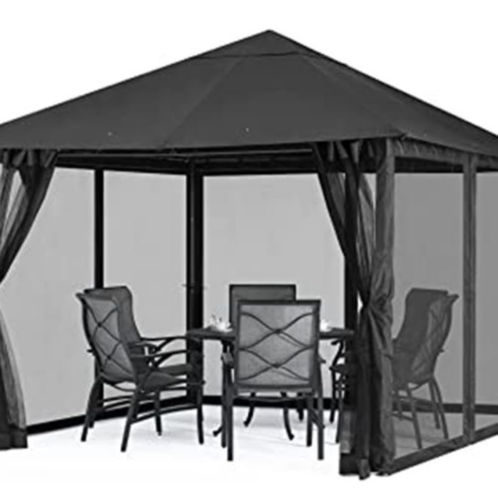Zanzariera per gazebo da esterno,Rete di ricambio universale con cerniera,Copertura a rete da parete in rete da giardino