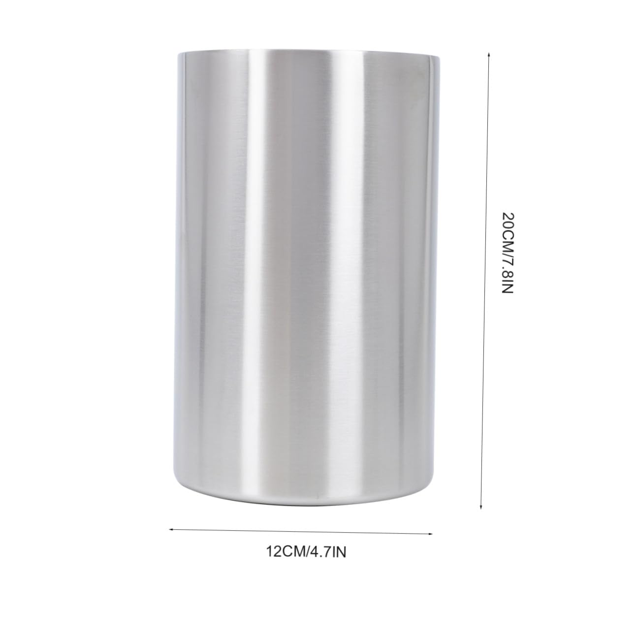 Cabilock 1 Pc Hielera Recta De Doble Capa Cubo Enfriador De Vino Cubos De Bebidas De Cerveza Cubo De Hielo Botellas De Vino Cubo De Champán Gabinete del Vino Acero Inoxidable Cuerpo Recto