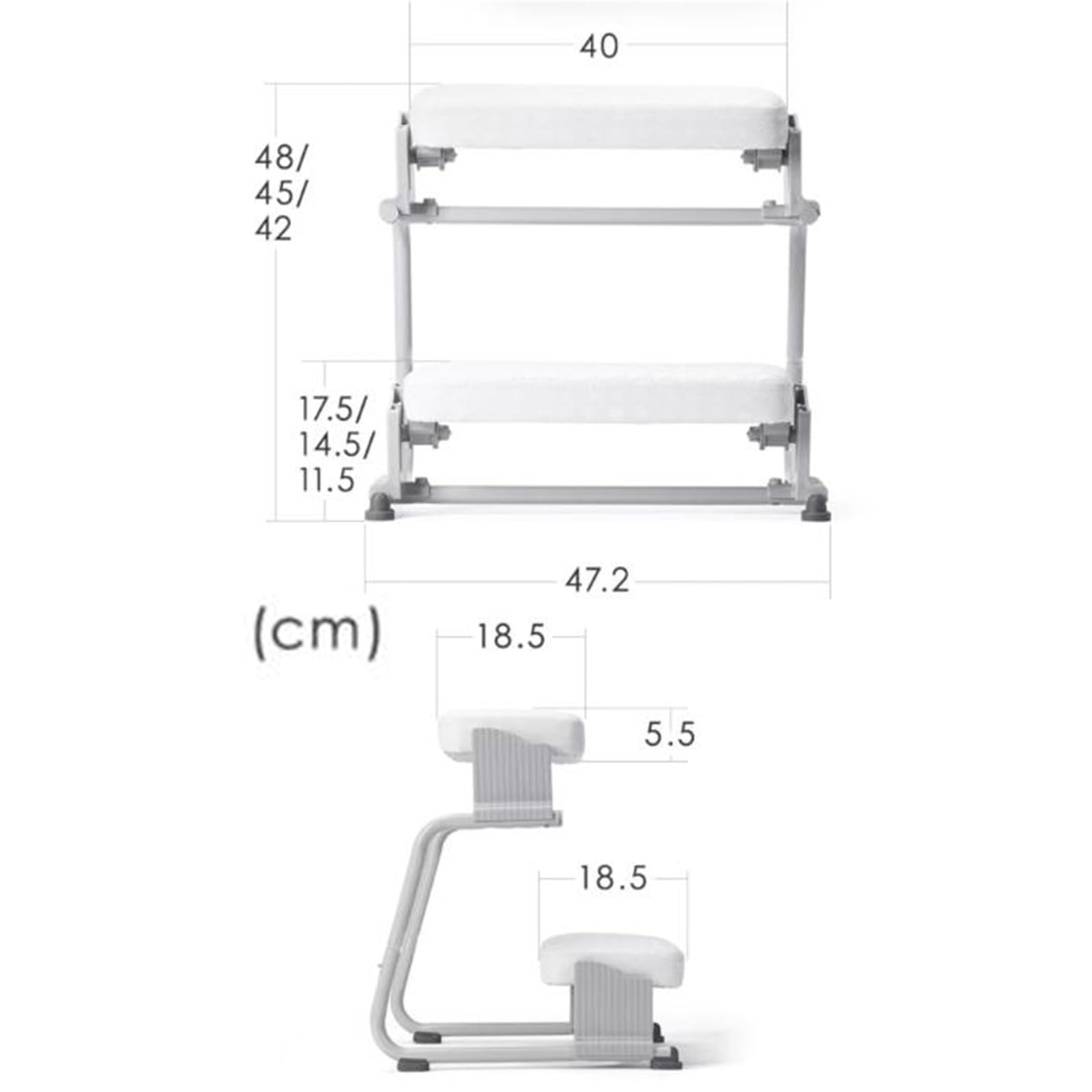 Reposapiés ergonómico debajo del escritorio, altura y ángulo ajustables, superficie antideslizante, taburete de doble escalón para sillas de juego de oficina y hogar