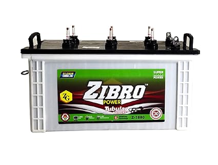 Zibro Power Tubular Plate Inverter Battery for Home Z1800 - Pack of 2
