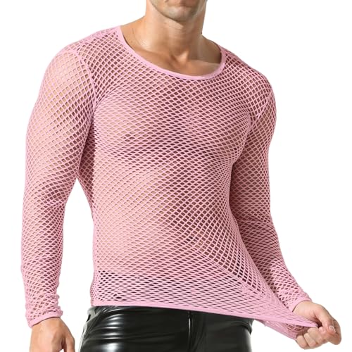 Sexy Men's T-Shirt Mesh Fishnet Sleeveless Undershirt Hollow Out Tank Top