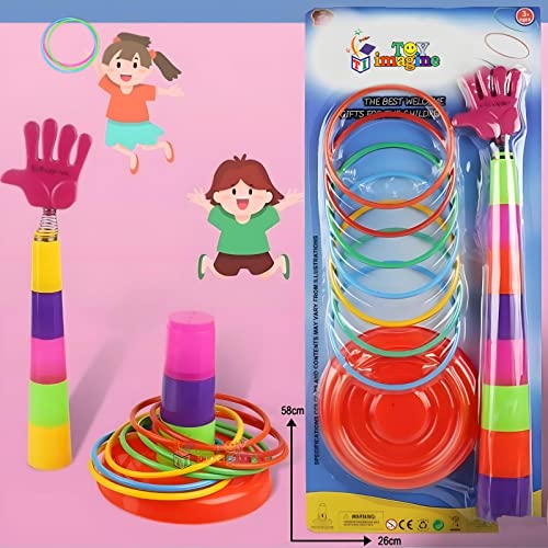 Image of Toy Imagine Shape Sorter Ring Toss Game for Kids | Indoor Outdoor Fun Toy for Ages 3+ | Educational Activity Toy for Hand-Eye Coordination & Shape Recognition | Kids Toys for 2-5 Years Boys & Girls