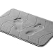 Microfiber Memory Foam Bath Mat Absorbent Soft Comfortable Thick Machine Wash Easy Dry for Bathroom Floor Rug with Anti-Skid Bottom Anti Slip Quickly Drying (17" x 24", Dove Gray Waved Pattern)