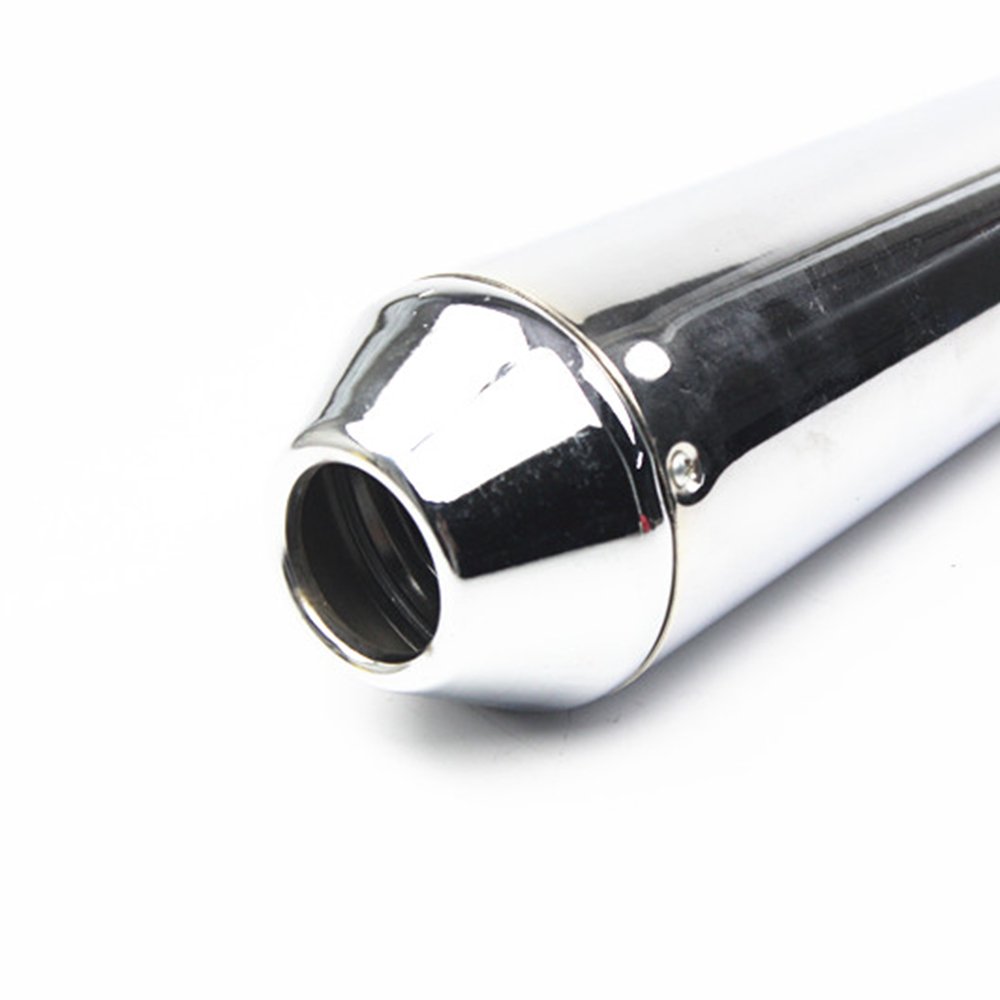Fast Pro Universal Auspuff Muffler Silencer 1,5 Pipe-1.8 OD Einlass für Motorrad, klassische Harley Cafe Racer, Bobber, Triumph, mit usw., Chrom