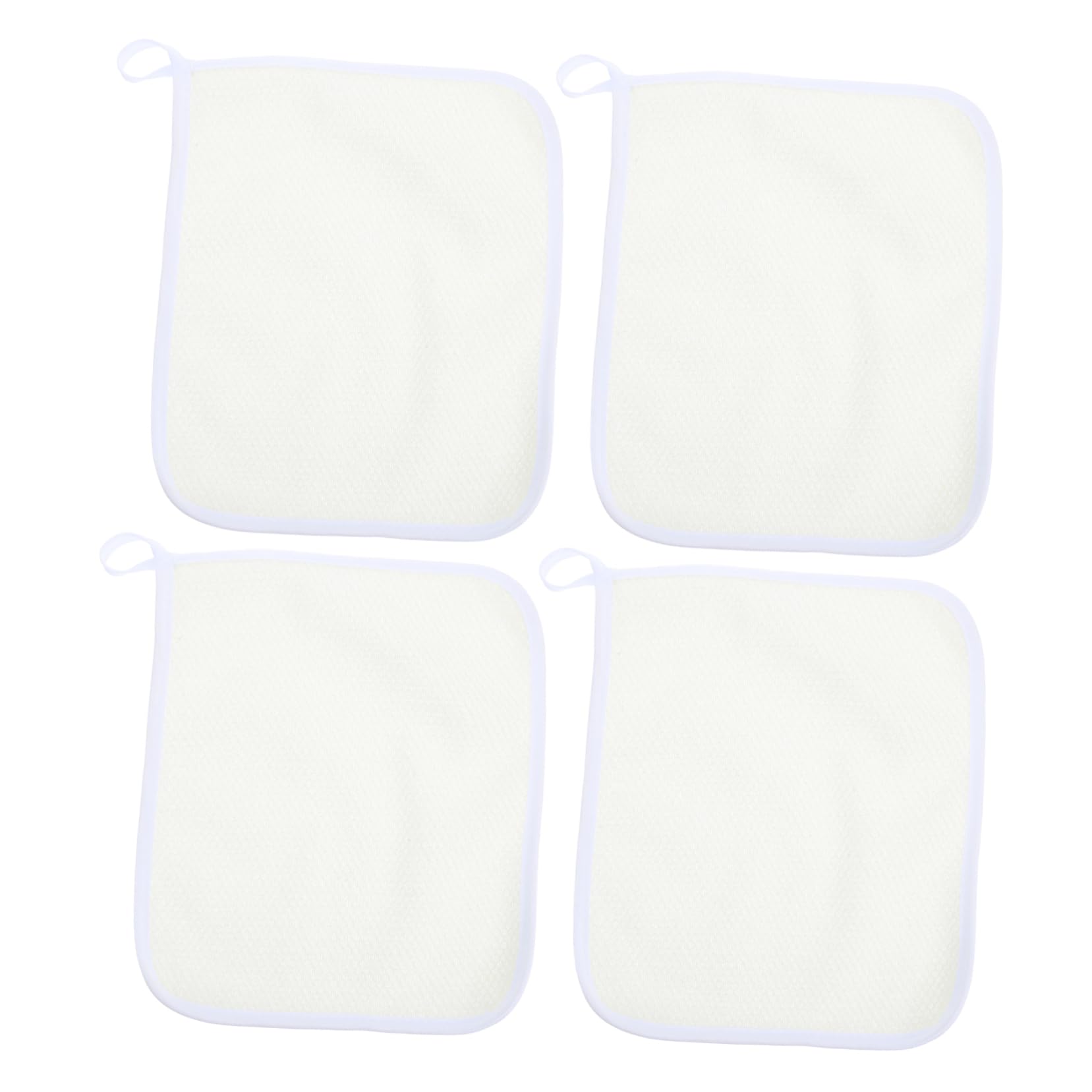 FOMIYES 4Pcs Dual Sided Exfoliating Wash Cloths Bath Towels for Body and Face Scrubbing Versatile Shower Essential for Men and Women Beige