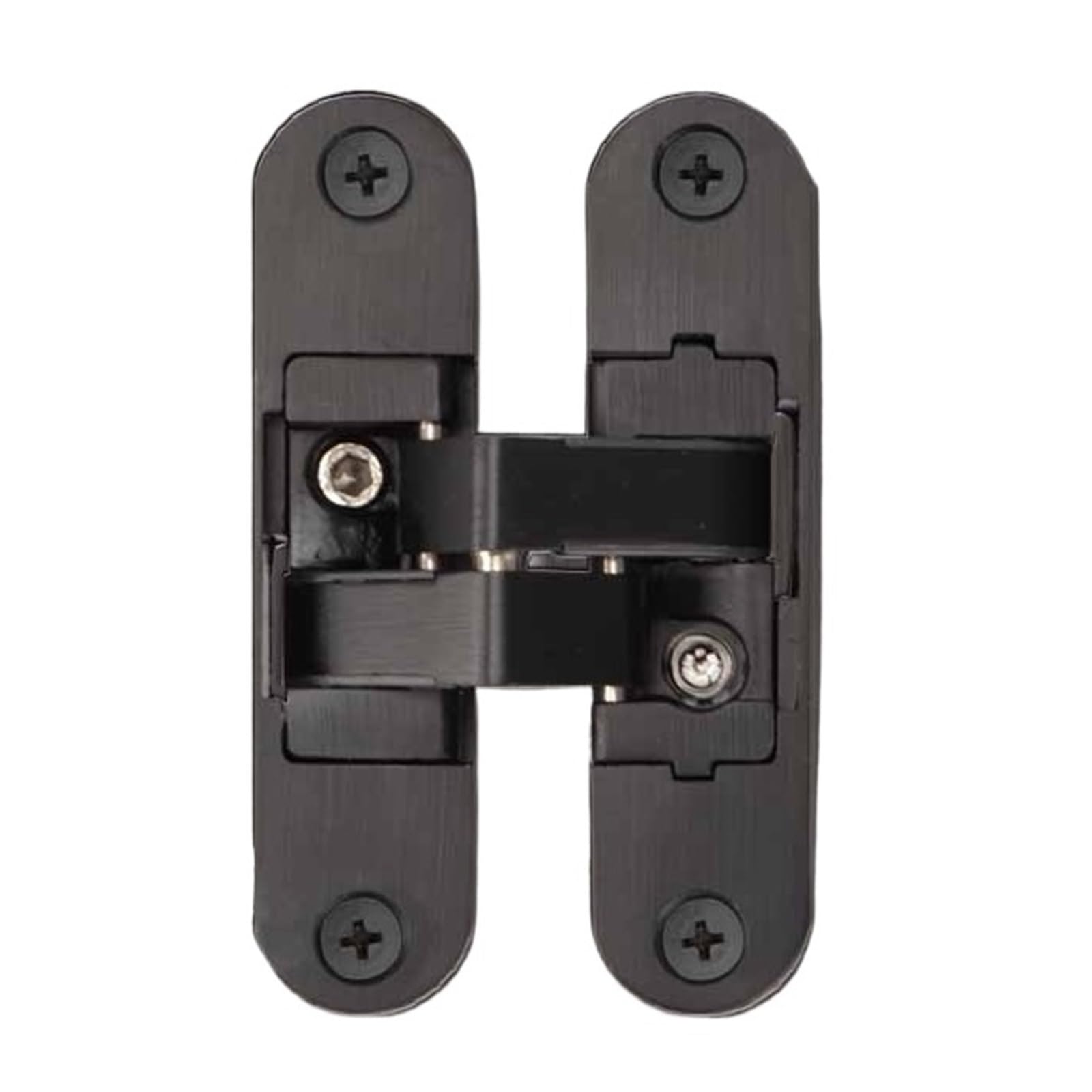 Chtkagv Black Right 3D Adjustable Invisible Door Hinge Solid Wood Folding Zinc