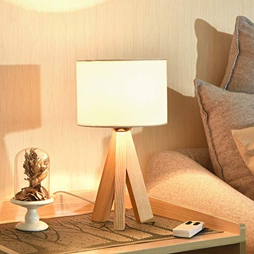 RajoNN Lampada da Tavolo Lampada da Tavolo a LED Lampada da Letto in Legno Lampada da Comodino Home Deco per Soggiorno Camera da Letto Lamparas De Mesa para El Dormitorio Lampada Classica