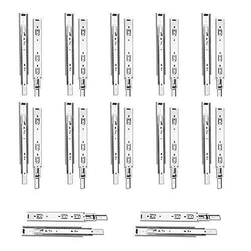 Link TC-24_PK-12 Iron Telescopic Drawer Channel (Silver, Pack of 12)