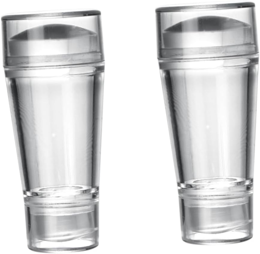 POPETPOP 2 Stuks Nail Art Stamping Kit Dubbele Nail Stamper Maat L Siliconen Tool voor Manicure Nail Art Ontwerpen