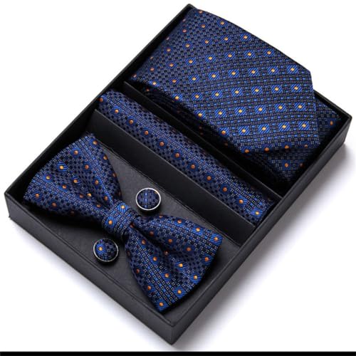 Set de corbatas para hombre caja regalo 6 unidades azul