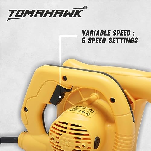 Image of TOMAHAWK T160 750W Electric Blower with Variable Speed - Powerful 14,000 RPM Handheld Air Blower for Dust Cleaning at Home, Office & Car | 100% Copper Motor