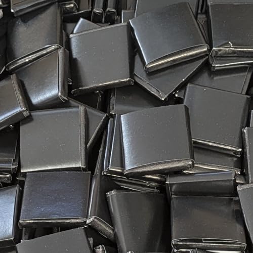Milk Chocolate Neapolitans Squares Plain Blank Sleeve Foil Wrapped Event Party Favour Sweets (10, Black)