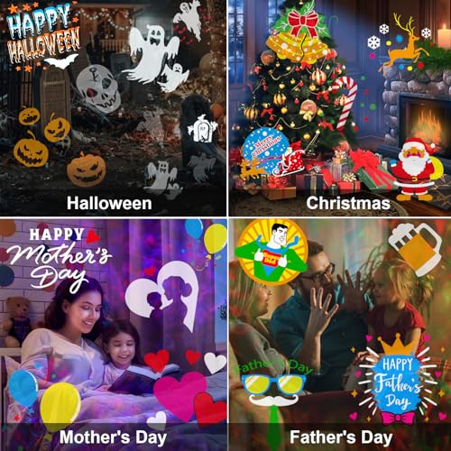 Fliti LB-004 Brighter Halloween Decorations Projector Lights And Christmas Projector Outdoor, 19 Hd Effects (3D Ocean Wave & Patterns), 11 Holiday Projector Home Party Light Show thumb #5