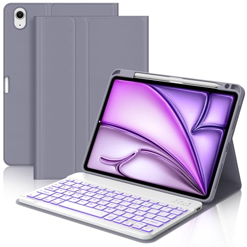 Ya en manzanajugosa.com: FOGARI Teclado para iPad Air 11 M2/M3 2024/2025, Funda con Español Ñ Teclado Bluetooth Retroiluminado para iPad Air 11 M2/M3 2024/2025, Púrpura