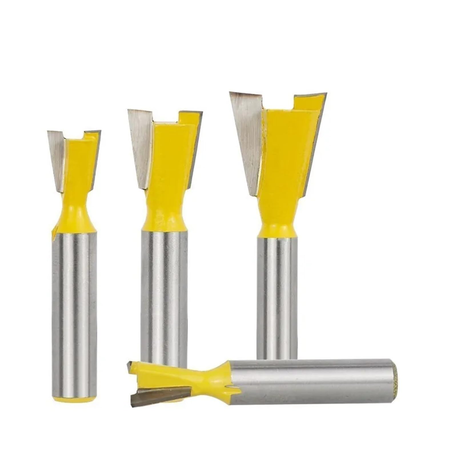Zestaw frezów do połączeń na jaskółczy ogon 14 stopni, frez do grawerowania drewna, trzpień 8 mm(5pcs Set)