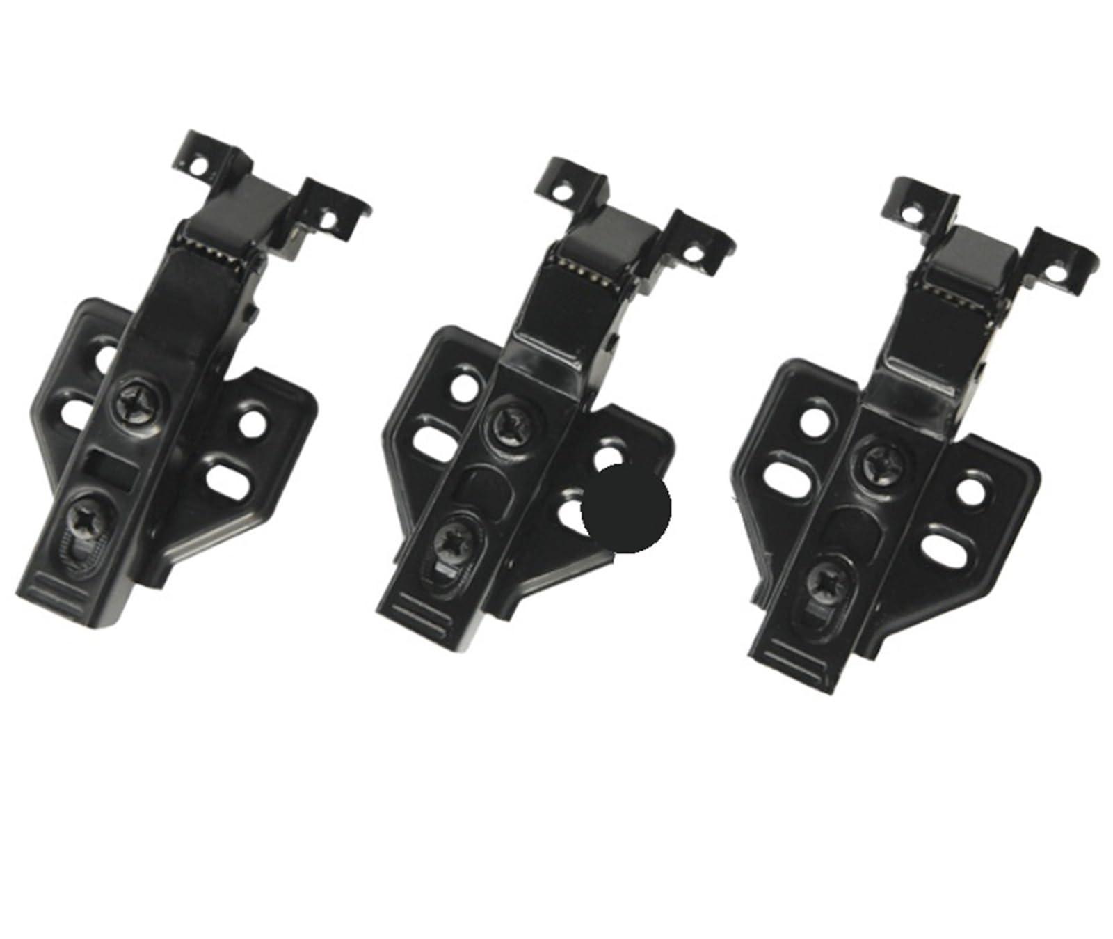 Kdhcvkz Matte Black 10Pcs Aluminum Glass Door Hinge For Wine Cabinet(,No Overlay)
