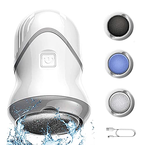 Electric Feet Callus Removers Rechargeable,Portable Electronic Foot File Pedicure Tools with 3 Roller Heads and 2 Speed,Professional Feet Care Electronic Callus Remover Kit for Hard Cracked Dry Skin