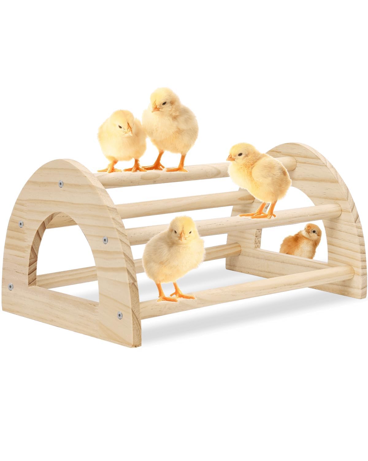 Chicken Perches Roosting Bar - 15.1" x 9.4" x 7" Chicken Roosts and Perches Chick Jungle Gym Toy for Baby Chicks, Hens Large, Roosts, Coop, Brooder