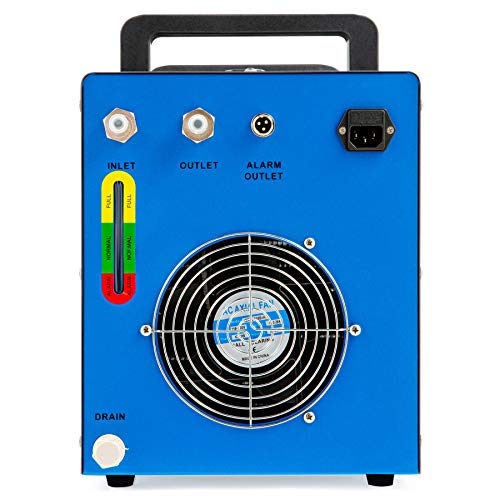 OMTECH 9L Industrial Water Chiller 2.6gpm Water Cooling System CW-3000 Water Cooler for 40W K40 CO2 Laser Engraving & Cutting Machines, Radiates 50W of Heat per Degree C