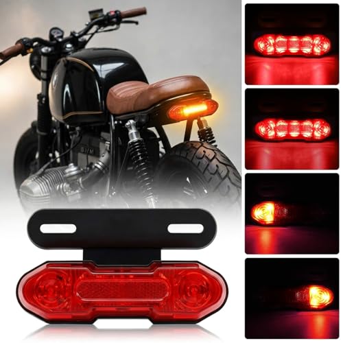 Image of STHIRA Motorcycle Tail Light with Plate Bracket LED Brake Turn Signal
