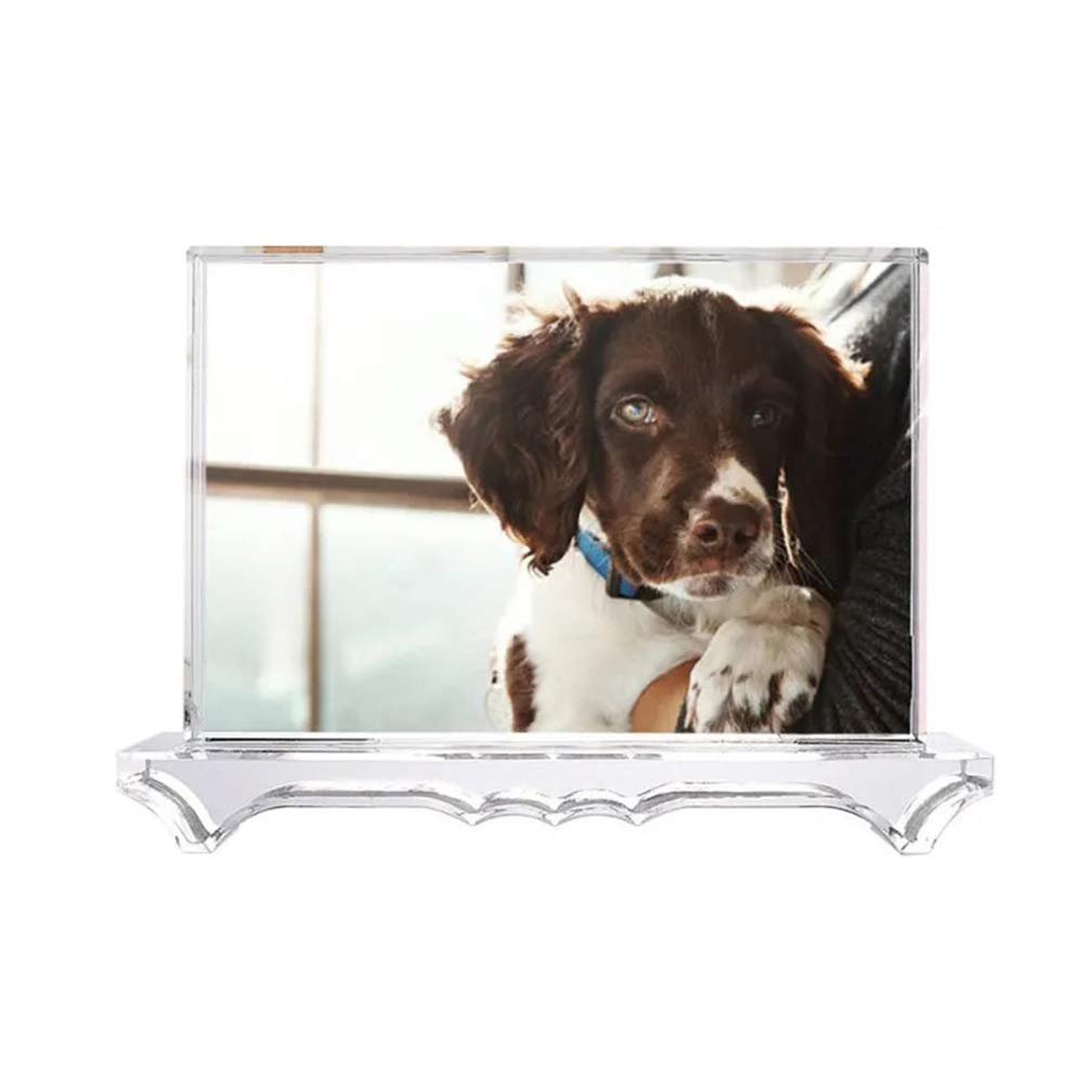 LAOFUCrystal Photo Frames Personalized Rectangle Shaped Picture Frame, Home Decoration Gift for Pet