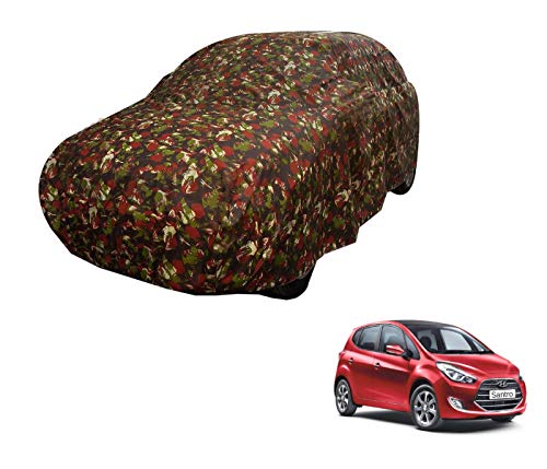 Image of Auto Hub Car Cover Compatible with Hyundai Santroo (Model : 2019-Till Date) with Weather Proof, Triple Stitched, Santroo Car Cover Jungle Look