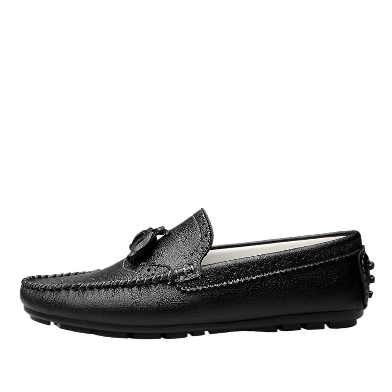 Mens Loafers Round Toe Brogue Embossed Wing tip with Tassel Driving Loafers Resistant Lightweight Comfortable Classic Slip On2