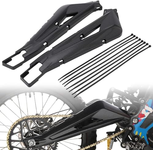 JFG RACING Protège Bras Oscillant Moto,Couvre Bras Oscillant Protection Cadre pour sur-Ron Light Bee S/X Dirt Bike Electrique-Imitation Fibre de Carbone