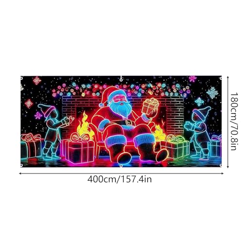 Housse de garage lumineuse LED Noël décorative et imperméable pour extérieur