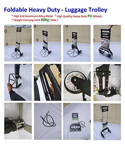 Image of 80 kg Heavy Duty Sack Truck Folding Portable Hand Truck Hand Industrial Trolley