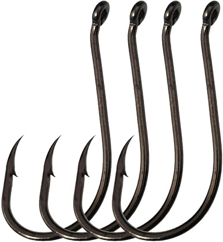 Laxygo 50-100 anzuelos de pesca con pico de pulpo, gancho de pesca con pico de pulpo, gancho de pesca de acero de alto carbono, 8 tamaños