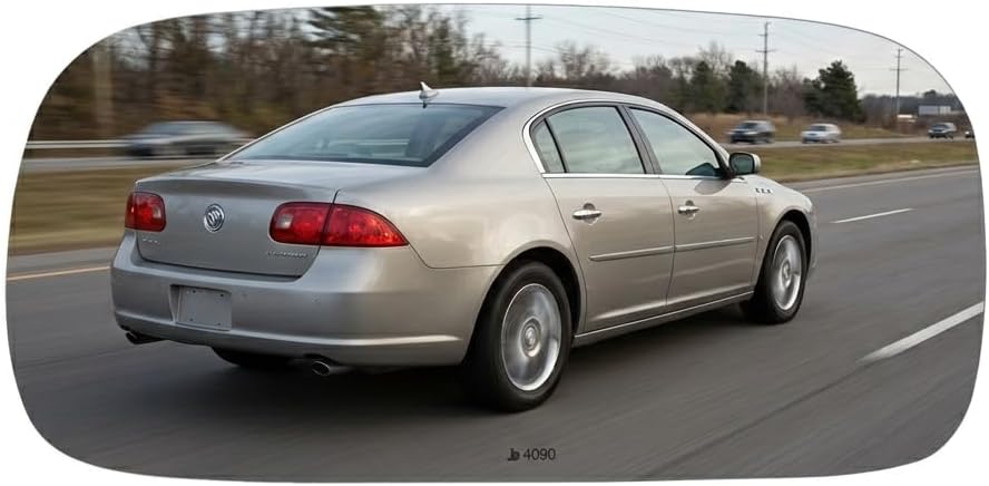 Burco 4090 Driver Side View Non-Auto-Dimming Mirror Glass, OEM# 10392388, Fits Buick Lucerne 2006-2010, Cadillac DTS 2010-2011 Auto-Dimming Power OE Mirror, EC Fit Over