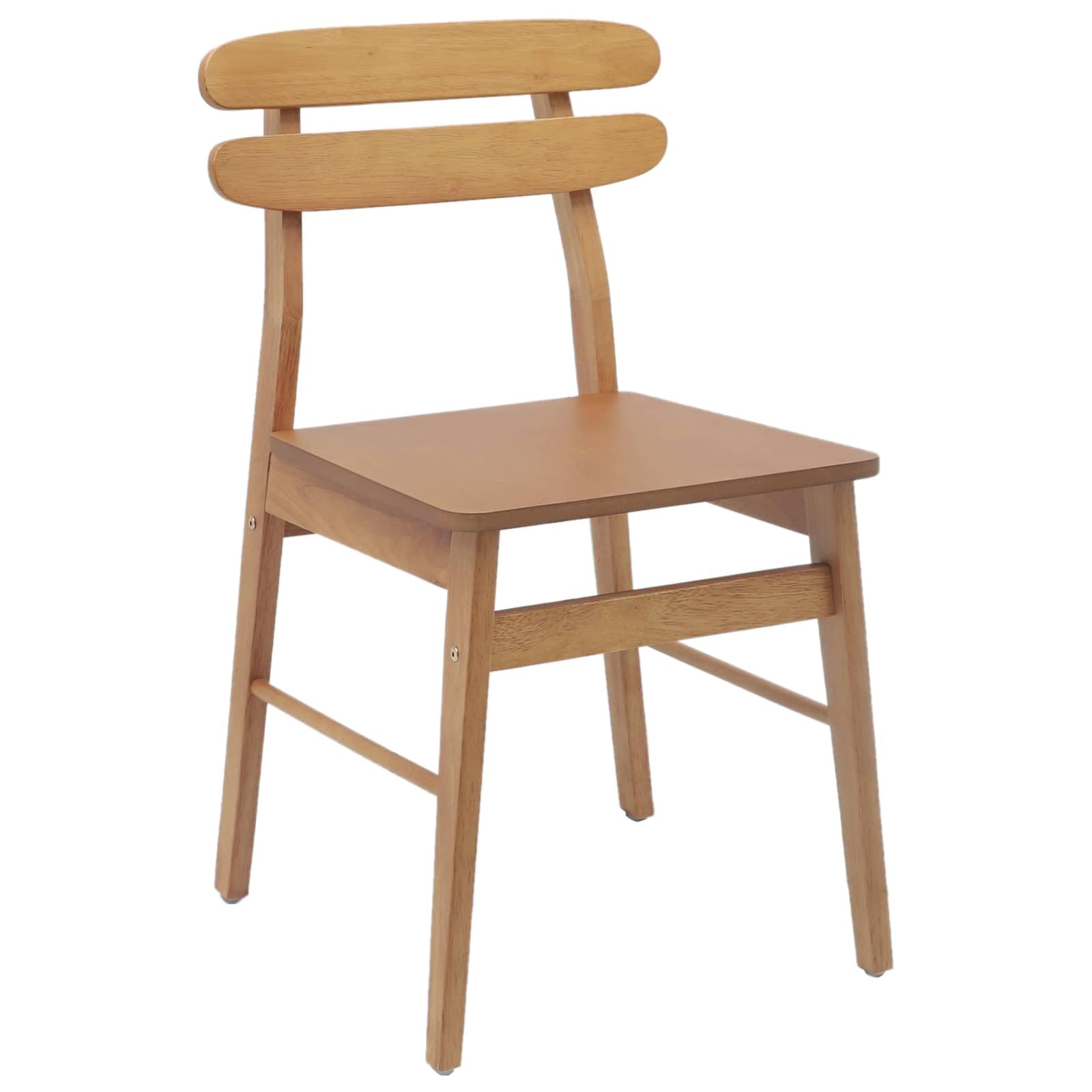 Set di 2 sedie da sala da pranzo in legno massello naturale massiccio, vintage, con imbottitura, ergonomiche, robuste, versatili, per sala da pranzo, cucina, soggiorno, caffetteria