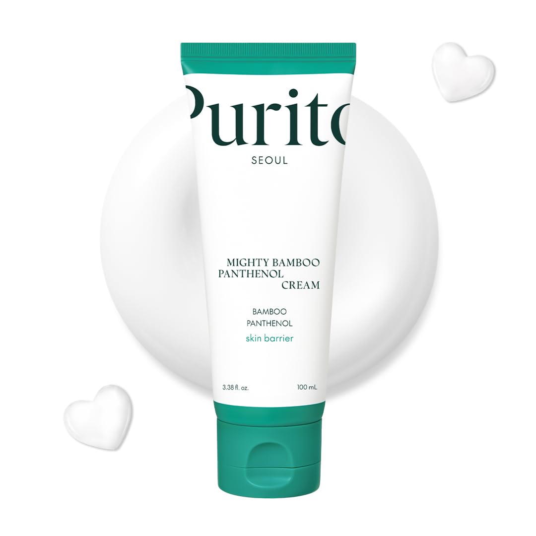 PURITO Panthenol 10% Post-Acne Cream | Moisturizer for Blemish Marks, Barrier Repair | Silicone-Free, Non-Comedogenic, Fragrance-Free, Vegan & Cruelty-free | Korean Skincare, 100mL 3.38 fl.oz