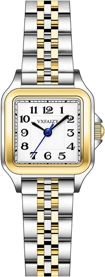 Dainty Square Watch for Women with Easy Read Arabic Numeral Ladies Dress Watches