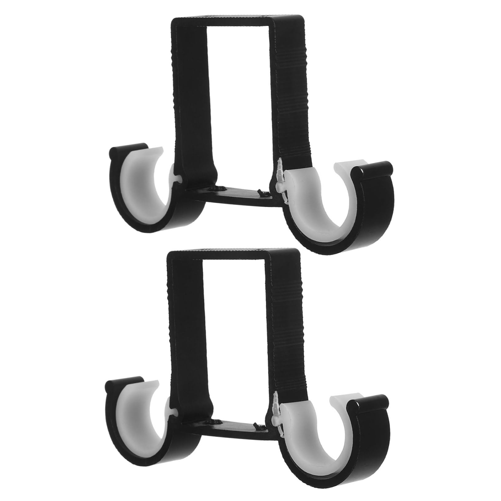 Cabilock 2pcs Curtain Rod Holder: Aluminum Ceiling Track Mounting System for Minimalist Homes - Heavy Duty Dual Layer Bracket for Sheer Blackout Drapery