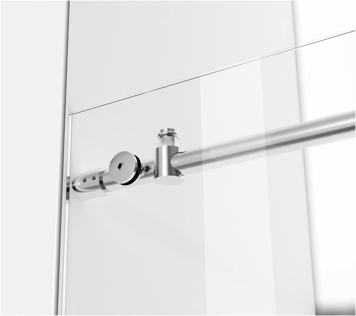 Elegant Kitchen and Bath Orlando Frameless Stainless Steel Tub Door in Chrome